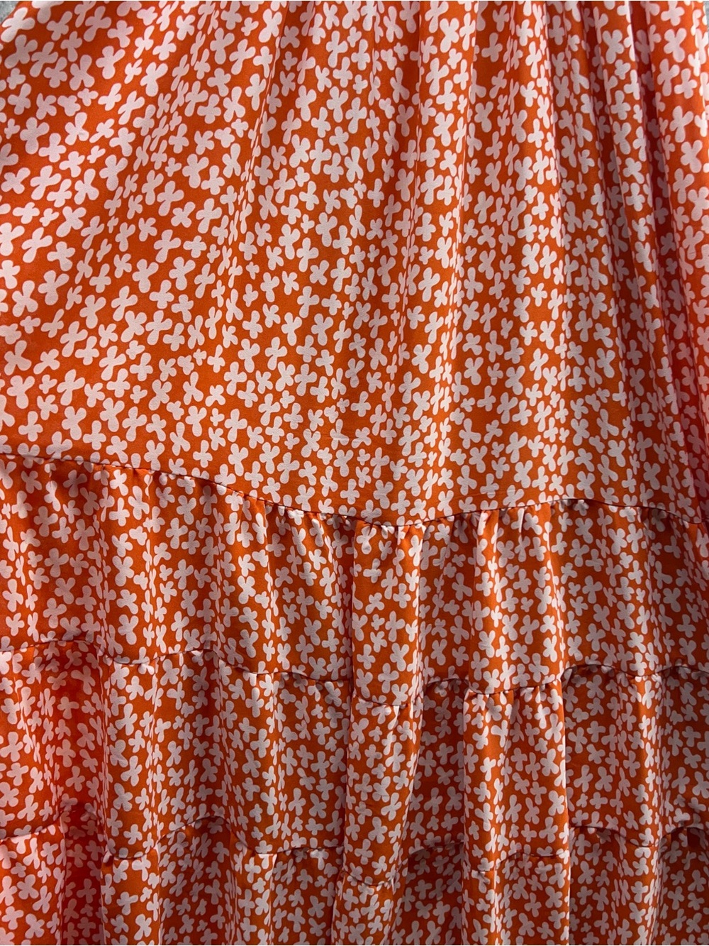 Max Studio Orange and White Floral Maxi Dress - Picture 9 of 11
